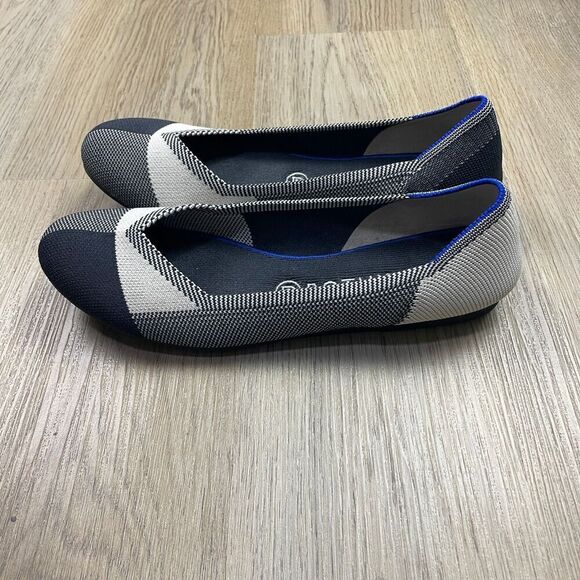 Rothy's The Flat Shoes Womens Size 10 Gray Canvas Slip On Washable Eco - Picture 3 of 7